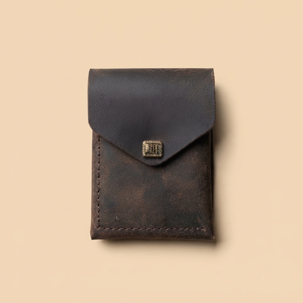 Wallet on warm beige
